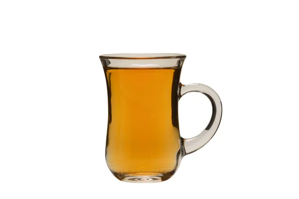 Egy Török Pohár Tea Fehér Alapon Elszigetelve — Stock Fotó