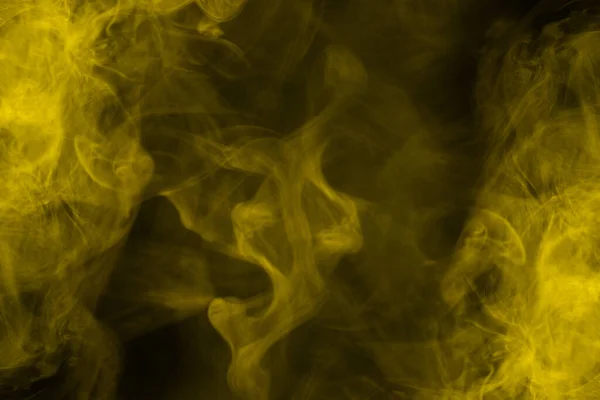 Vapor Amarillo Sobre Fondo Negro Copiar Espacio — Foto de Stock