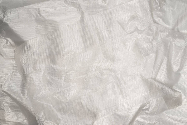 Plastic wihite background. Top view. Copy space.