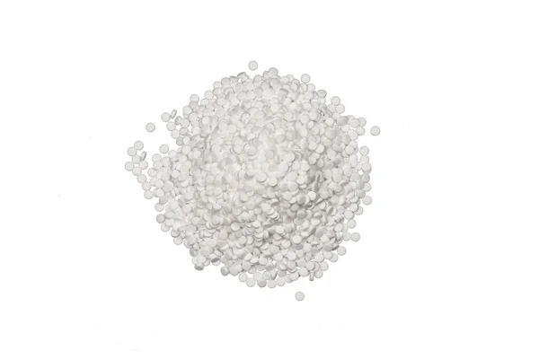 Fehér Alapon Izolált Cukorpótló Tabletták Felülnézet — Stock Fotó