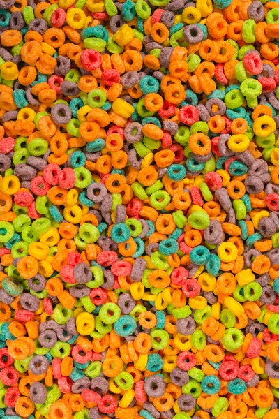 Copos Dulces Multicolores Bucles Cereales Como Fondo — Foto de Stock