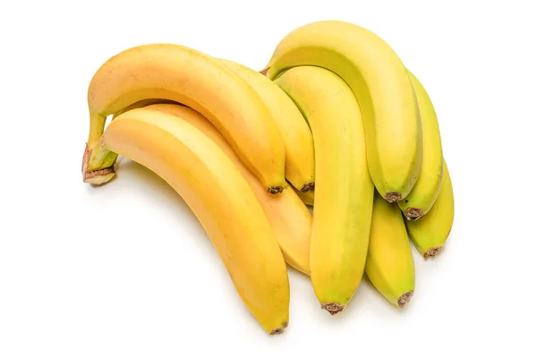 Ramo Plátanos Aislados Sobre Fondo Blanco — Foto de Stock