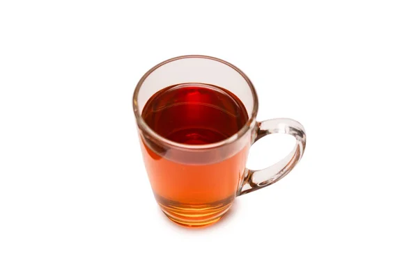 Ένα Φλιτζάνι Τσάι Απομονωθεί Λευκό Φόντο — Φωτογραφία Αρχείου