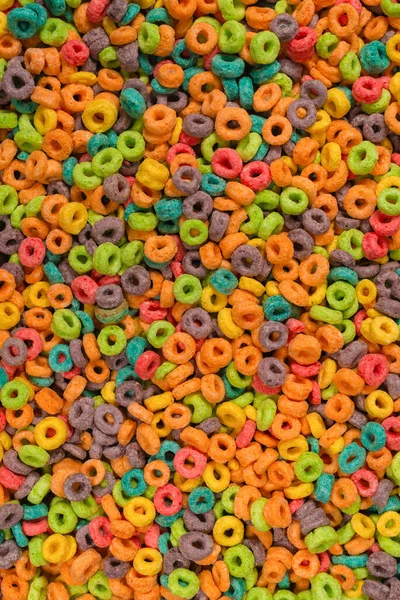 Copos Dulces Multicolores Bucles Cereales Como Fondo — Foto de Stock