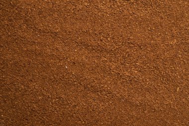 Arka planda izole edilmiş anlık kahve. Üst görünüm. 