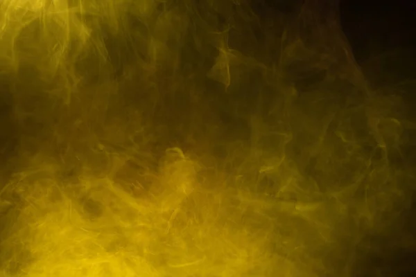 Siyah Arka Planda Sarı Pembe Buhar Boşluğu Kopyala — Stok fotoğraf