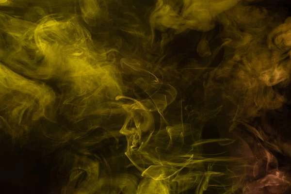 Yellow Pink Steam Black Background Copy Space — Stock Photo, Image