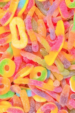 Çeşit çeşit şekerleme. Üst Manzara. Jöleli şekerler.