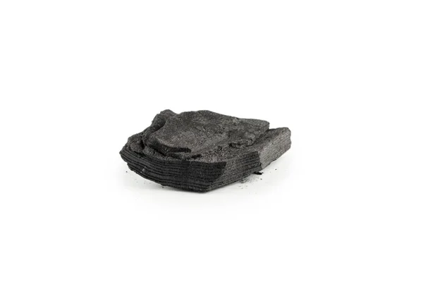 Carbón Roble Negro Aislado Sobre Fondo Blanco —  Fotos de Stock