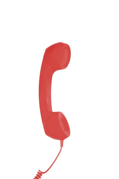 白い背景で隔離赤い携帯電話 — ストック写真
