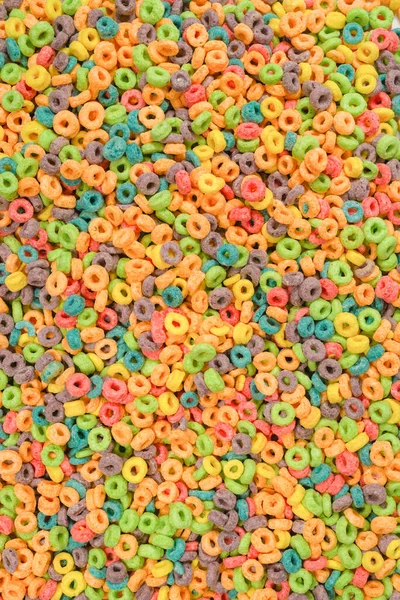 Flocos Multicoloridos Doces Laços Cereais Como Fundo — Fotografia de Stock