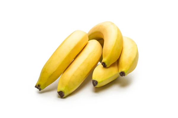 Kilka Bananów Białym Tle Białym Tle — Zdjęcie stockowe