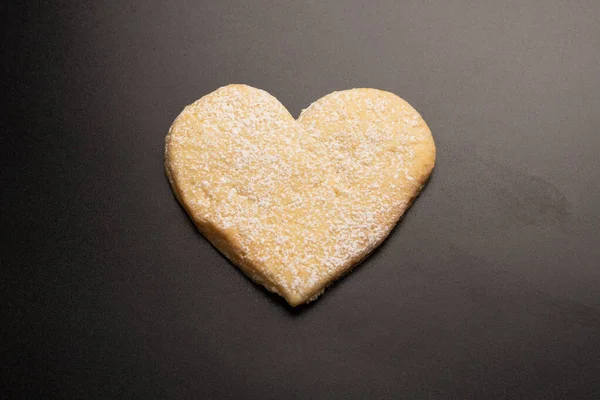 Shortbread Shape Heart Isolated White Background — Stock Photo, Image