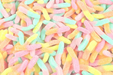 Sulu renkli jöleli şekerler. Şekerleme. Yılanlar.. 