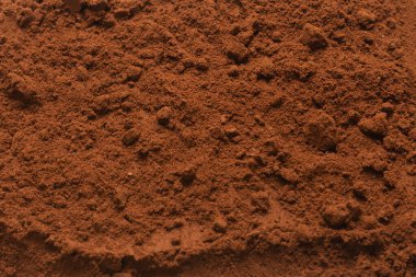 Arka planda izole edilmiş anlık kahve. Üst görünüm. 