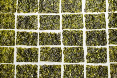 Beyaz arka planda izole edilmiş lezzetli yosun.. 