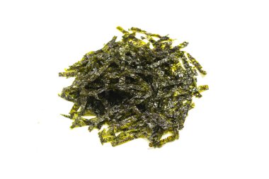 Beyaz arka planda izole edilmiş lezzetli yosun.. 