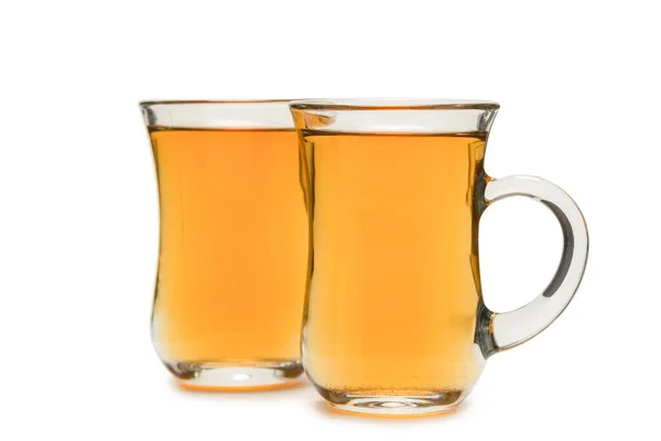 Turecka Szklanka Herbaty Odizolowana Białym Tle — Zdjęcie stockowe