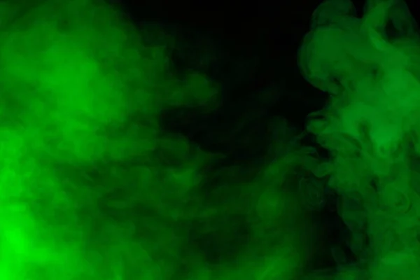 Green Steam Black Background Copy Space — Stock Photo, Image