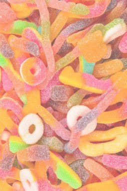 Çeşit çeşit şekerleme. Üst Manzara. Jöleli şekerler.