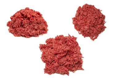 Çiğ biftek kıymalı et arka planı. Üst görünüm.