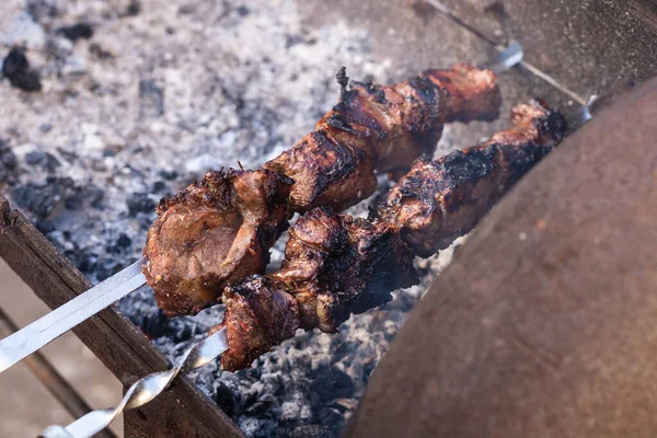 Yaz pikniği ve ızgarada barbekü. Yemek festivali açık havada.