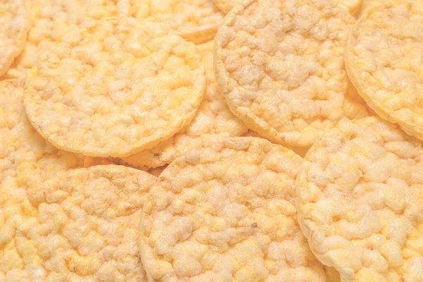 Rice Wafers Background Top View — Stock Photo, Image