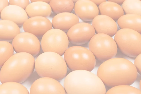 Grupo Huevos Marrones Crudos Vista Superior —  Fotos de Stock