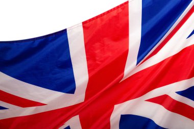 Arka plan olarak İngiltere bayrağı harika. Üst görünüm. 