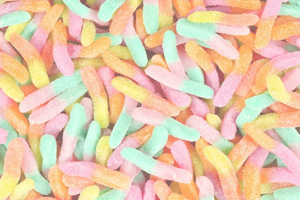 Bonbons Gelée Colorés Juteux Des Bonbons Gommeux Serpents — Photo