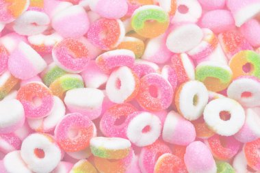 Çeşit çeşit şekerleme. Üst görünüm.