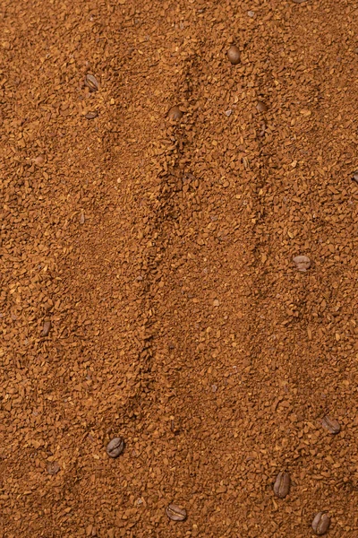 Arka planda izole edilmiş anlık kahve. Üst görünüm. 