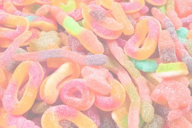 Çeşit çeşit şekerleme. Üst Manzara. Jöleli şekerler.