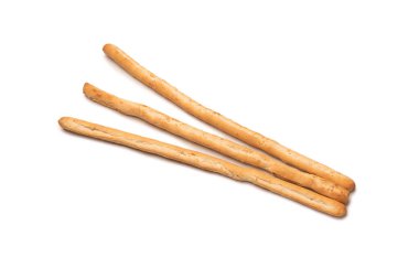 Ekmek çubukları beyaz arkaplanda izole. 