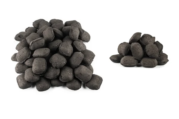 Black Oak Coal Isolated White Background — Stock Photo, Image