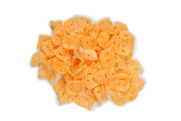 Crispy Salted Snacks White Background — Stock Photo, Image