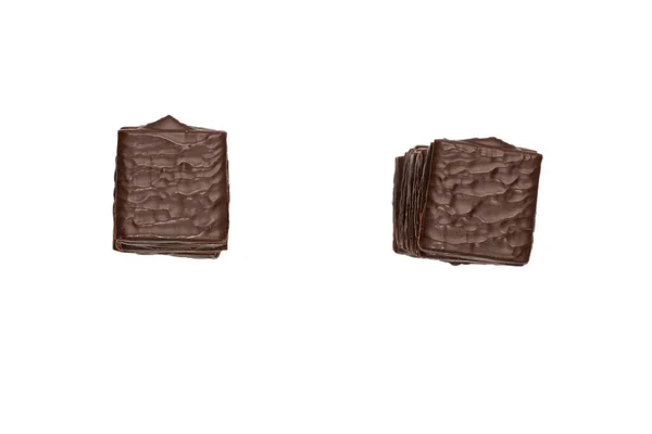 Dark Chocolate Candies Isolated White Background — Stock Photo, Image