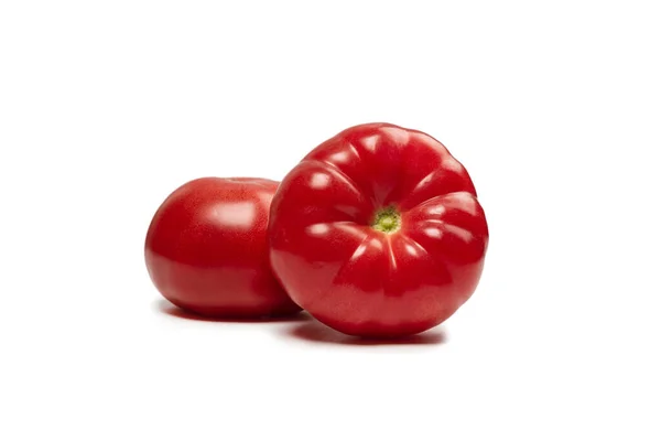 Red Fresh Tomato Isolated White Background — Stock Photo, Image