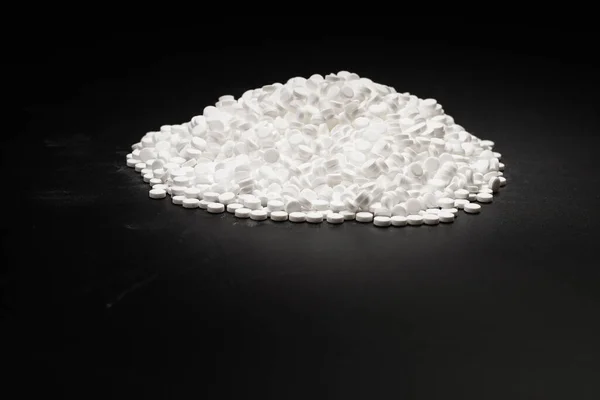 Suiker Vervangende Pillen Geïsoleerd Witte Achtergrond Bovenaanzicht — Stockfoto