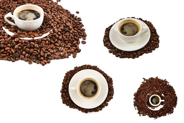 Kopje Koffie Koffiebonen — Stockfoto