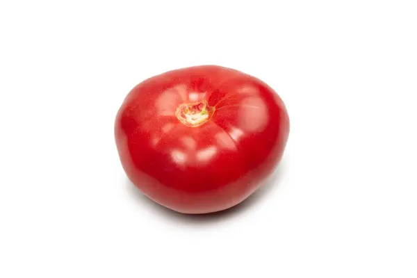 Tomate Rouge Fraîche Isolée Sur Fond Blanc — Photo