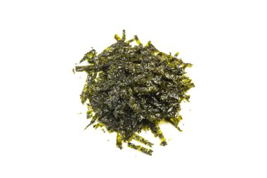 Beyaz arka planda izole edilmiş lezzetli yosun.. 