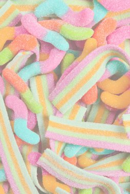 Çeşit çeşit şekerleme. Üst Manzara. Jöleli şekerler.