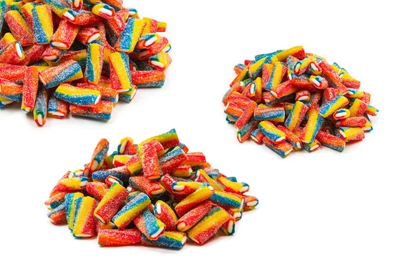Colorful Tubes Jelly Candies Top View — Stock Photo, Image