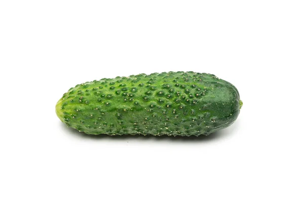 Verse Groene Komkommer Geïsoleerd Een Witte Achtergrond — Stockfoto