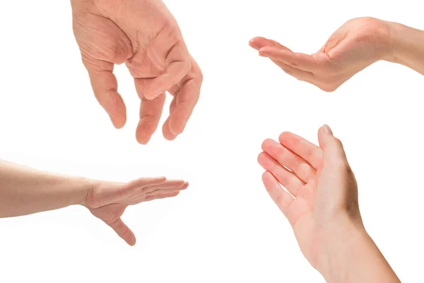 Woman Hands Wanting Asking Something Copyspace — Stock Photo, Image