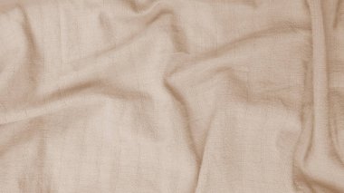 Pamuk bej kumaş desenli. Üst görünüm. 