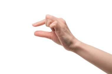 γυναίκα χέρι απομονωθεί σε λευκό φόντο. 