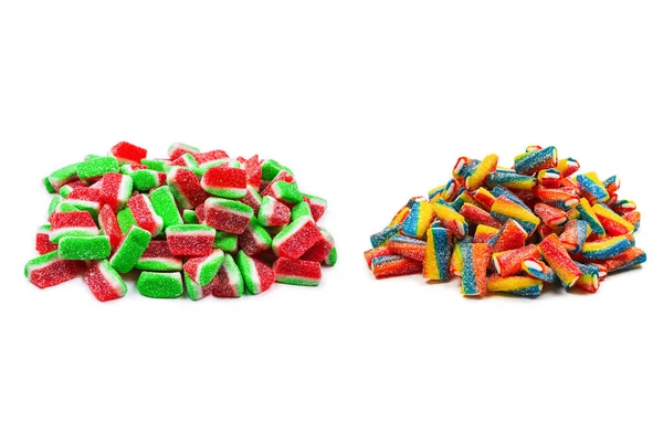 Watermelon Jelly Sweets Tasty Chewing Candies Top View — Stock Photo, Image