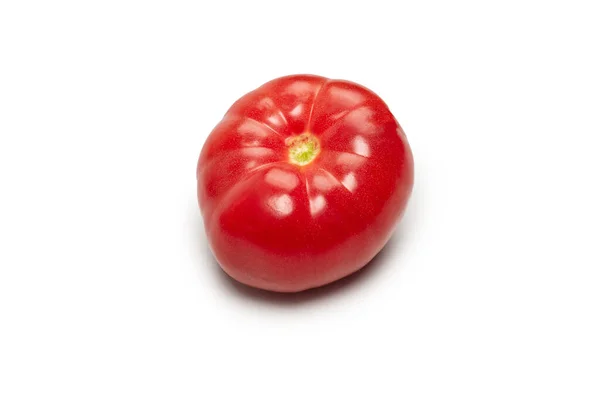 Tomate Rouge Fraîche Isolée Sur Fond Blanc — Photo